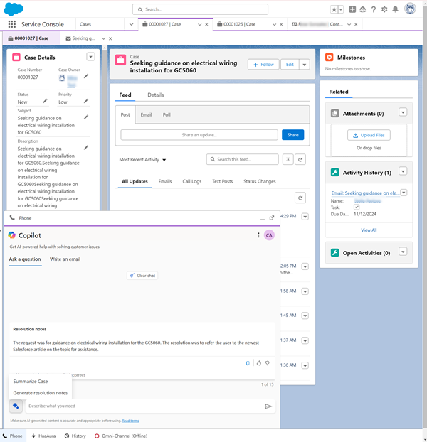 Copilot-Funktionen in nicht-Microsoft-CRMs.