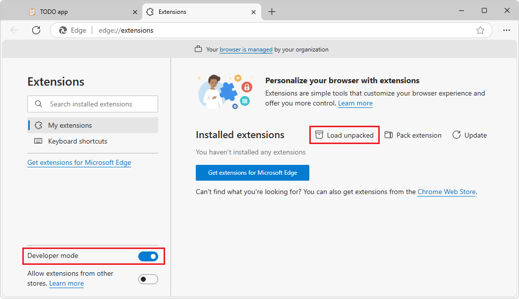 Aktivieren des Entwicklermodus