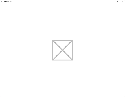 Während des Debuggens wird das WebView2 WinUI-Raster kurz angezeigt.