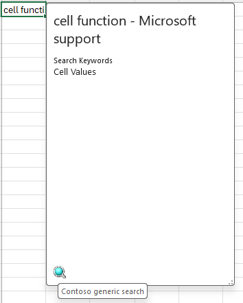 Datentyp Karte mit dem Suchlogo für die generische Contoso-Suche.