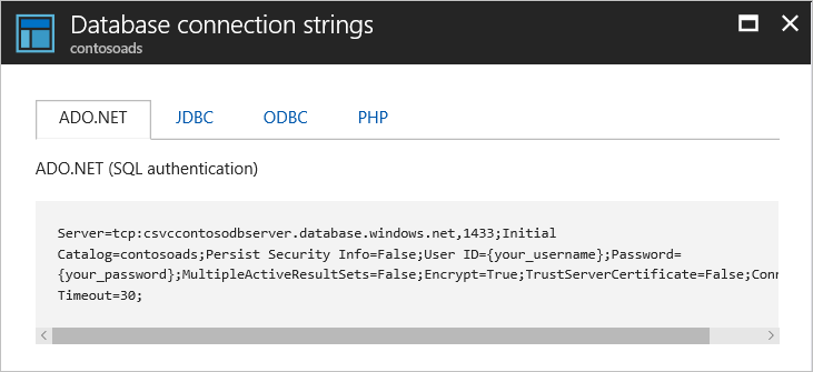 Verbindungszeichenfolgen