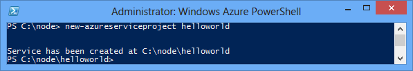 Ergebnis des New-AzureService-Hallowelt-Befehls