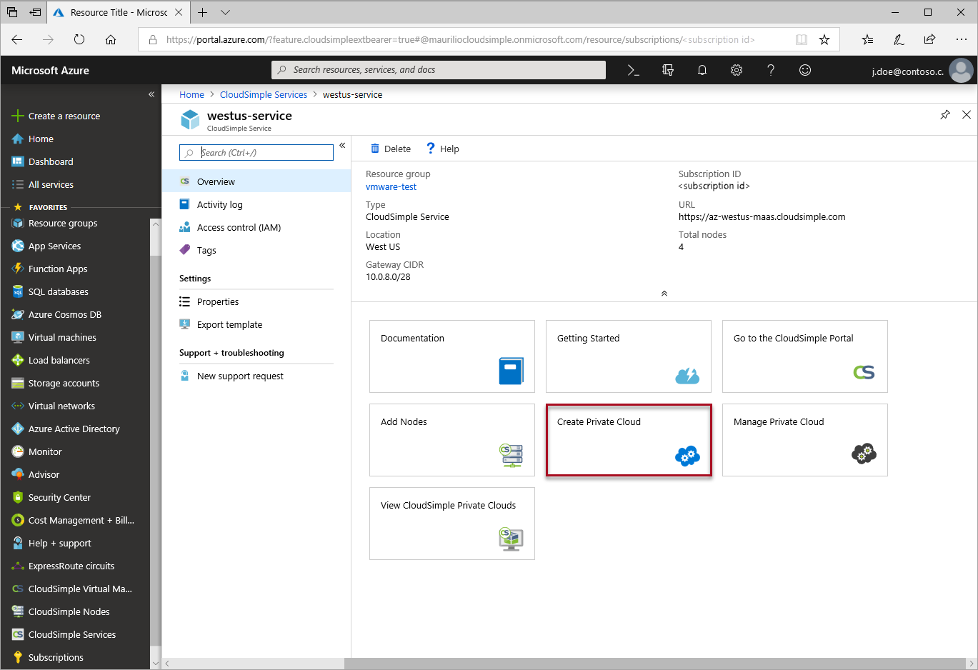 Private Cloud aus Azure erstellen