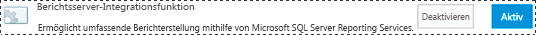 Berichtsserver-Integrationsfunktion ist aktiv
