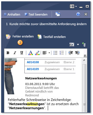 Explorativer Tester – Fehler erstellen