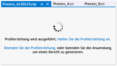 Seite einer Profilerstellungssitzung