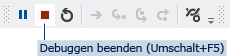 Debugsymbolleiste