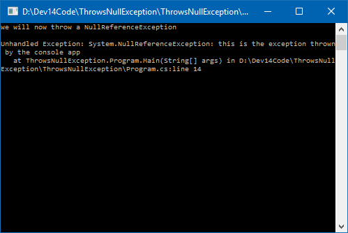 ThrowsNullExceptionConsole ThrowsNullExceptionConsole