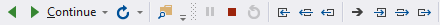 Screenshot that shows the Debug toolbar.