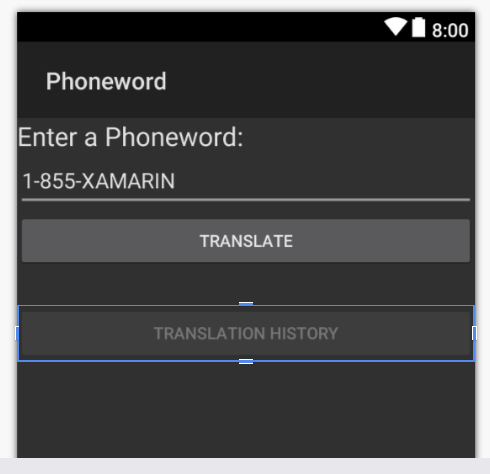 Schaltfläche mit übernommenem neuen Zeichenfolgenwert