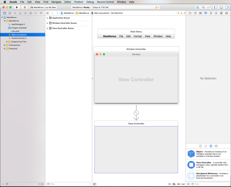 Bearbeiten der Benutzeroberfläche in Xcode Bearbeiten der Benutzeroberfläche in Xcode mit dem Hauptpunkt-Storyboard.