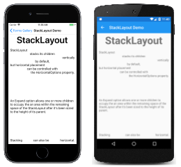 StackLayout-Beispiel StackLayout-Beispiel