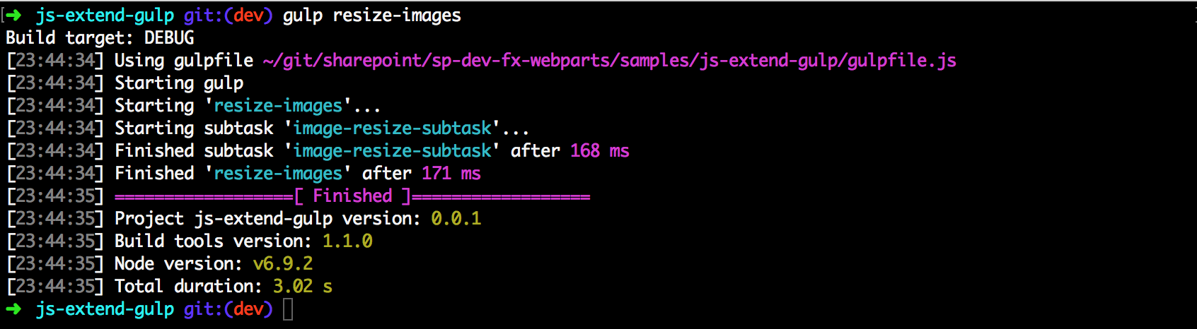 Task „image-resize“