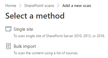 Wählen Sie eine Scanmethode aus: einzel- oder massenhaft.