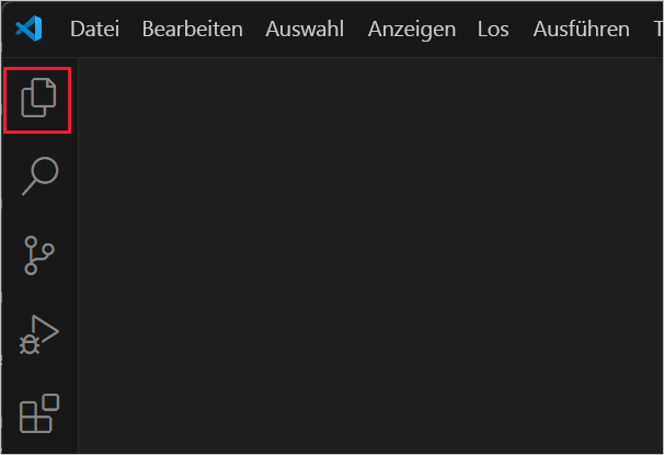 Screenshot der Auswahl der Explorer-Ansicht.
