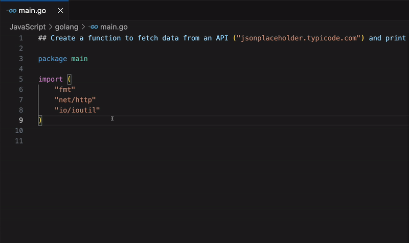 Screenshot des Minimizing Context Switching.