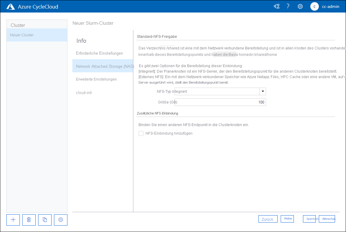 Screenshot der Registerkarte 