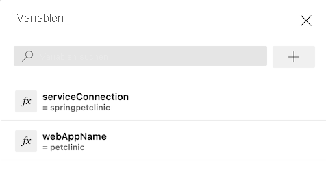 Screenshot mit den neuen Variablen.
