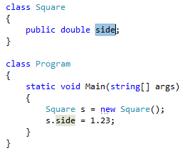 Screenshot des hervorgehobenen Codes – C#.