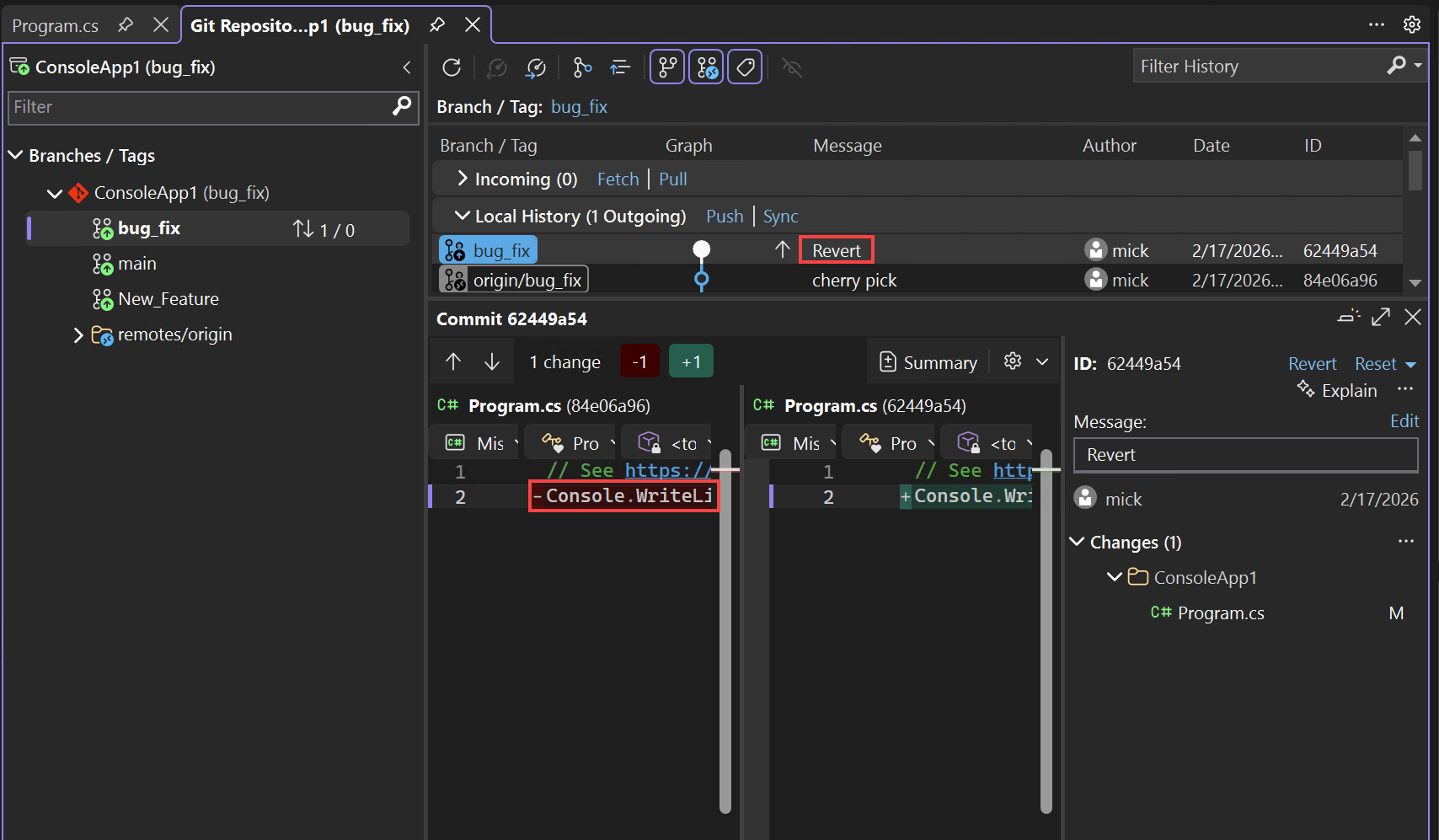 Screenshot: Bestätigung eines Wiederherstellungsvorgangs