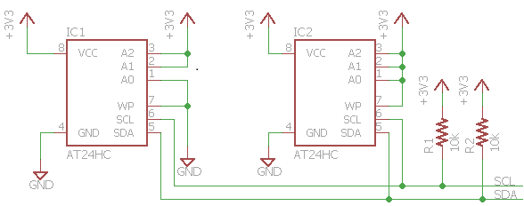 i2c EEPROM-Schaltplan