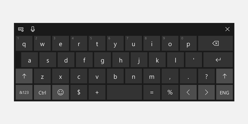 Windows-Touch-Tastatur für Formel