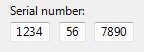 Screenshot des formatierten Dateneingabetextfelds 