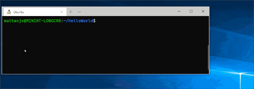Öffnen des WSL-Projekts mit VS Code-Remoteserver