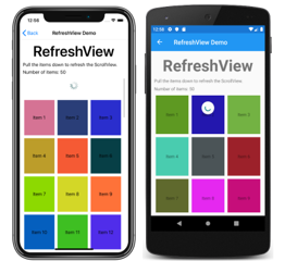 RefreshView-Beispiel RefreshView(Beispiel)