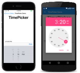TimePicker-Beispiel TimePicker-Beispiel