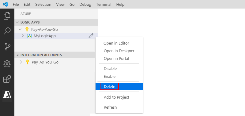 Delete your logic app
