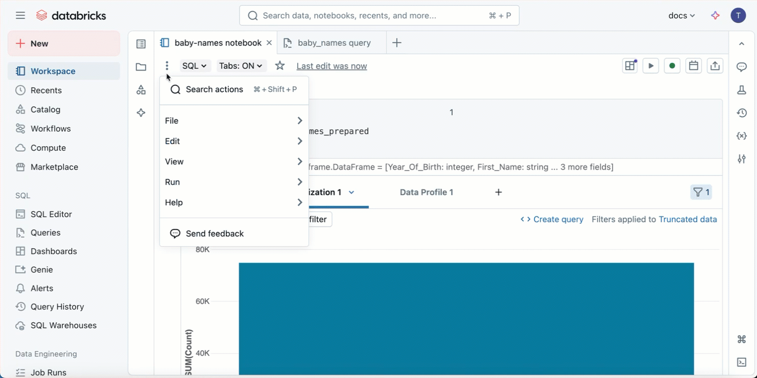 Access custom SQL format settings