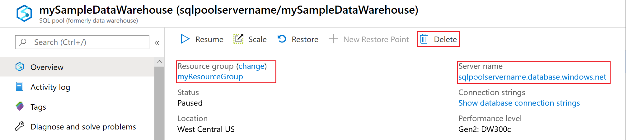 Clean up resources