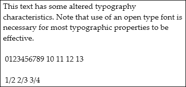 TextElement_Typog_Default Screenshot showing text with default typography.