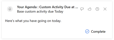 Insight card for task due today Insight card for task due today