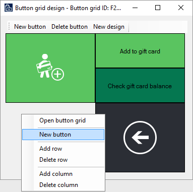 Screenshot of creating a new button.