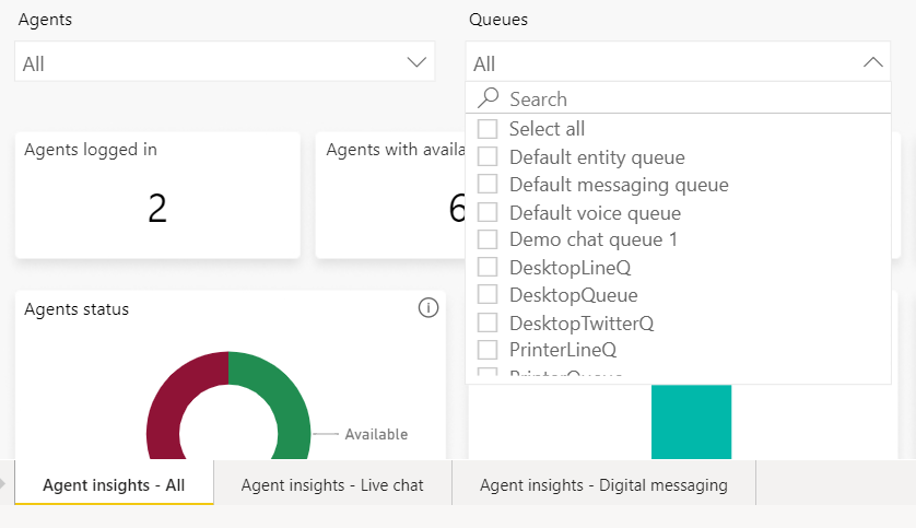 Queue selection Queue selection.