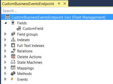 Screenshot of New table with custom fields.