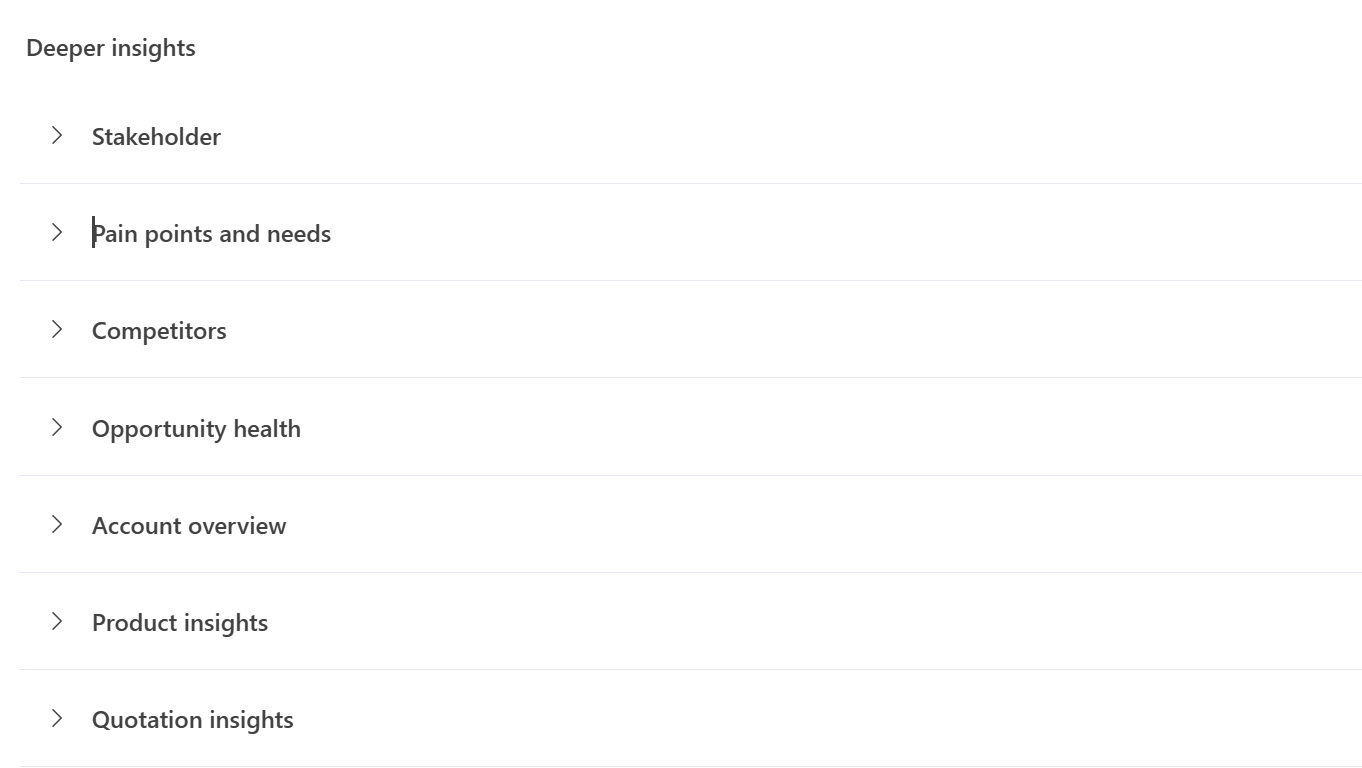 Screenshot of the Opportunity research page with deeper insights.