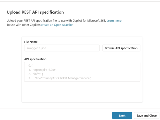 Uploaded API specification.