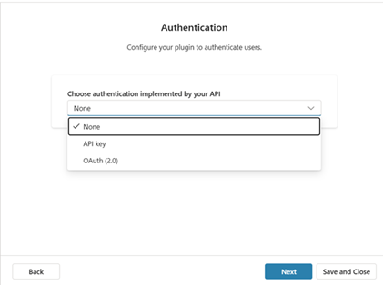 Select authentication method.
