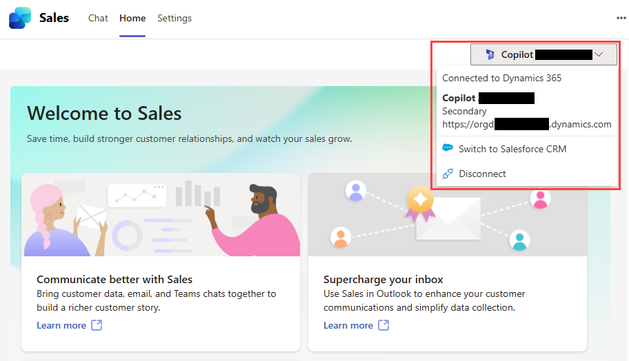 Screenshot showing connected to a single environment.