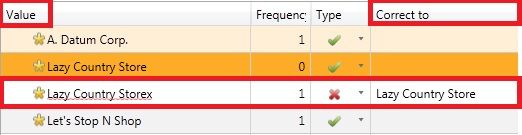 Domain Value and Correct To Value Domain Value and Correct To Value