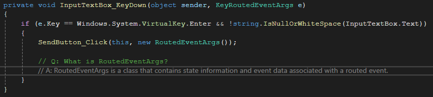 Screenshot that shows the code completion capabilities of GitHub Copilot (explain).
