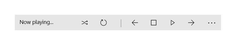 Screenshot showing a closed command bar.