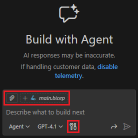 Captura de pantalla del panel de chat de Visual Studio Code.