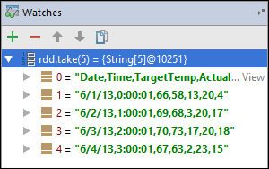 IntelliJ Ejecute el programa en modo de depuración.