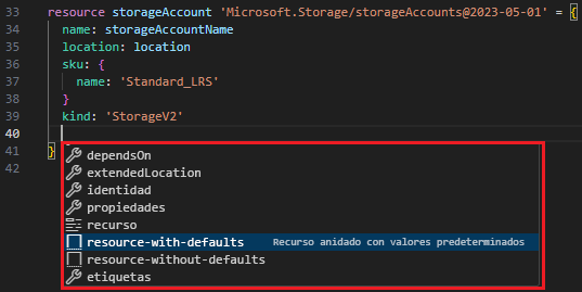 Captura de pantalla de la adición de otras propiedades.