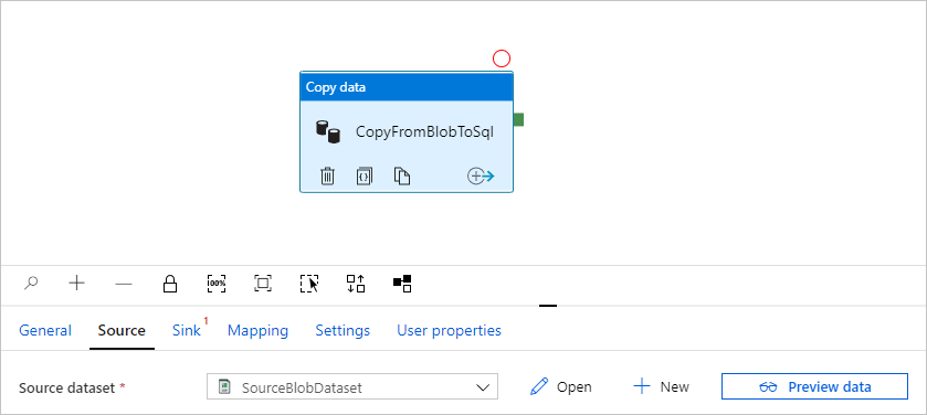 Captura de pantalla que muestra el conjunto de datos fuente.