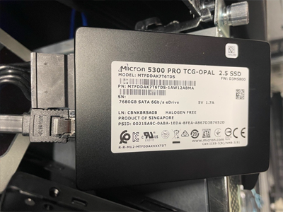 Captura de pantalla que muestra el conector de Data&nbsp;Box&nbsp;Disk para unidades cifradas de hardware.